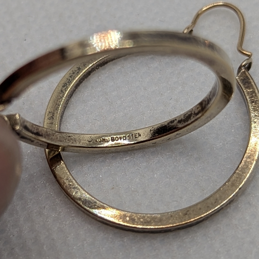 Sterling Hoop Earrings - Picture 2 of 3